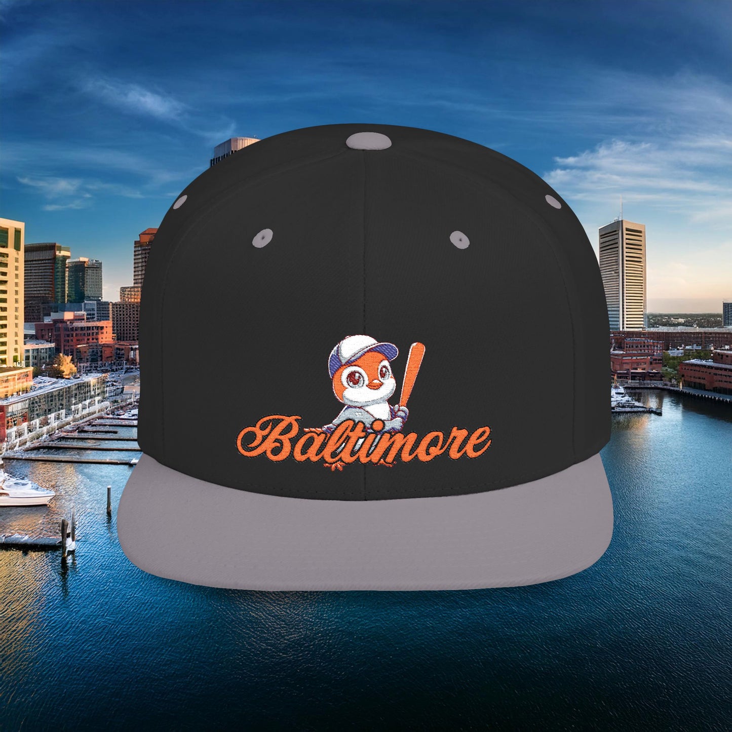 Baltimore Baseball Mini Oriole Flat Bill Snapback