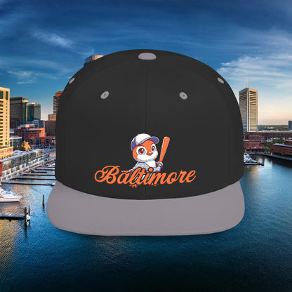 Baltimore Baseball Mini Oriole Flat Bill Snapback