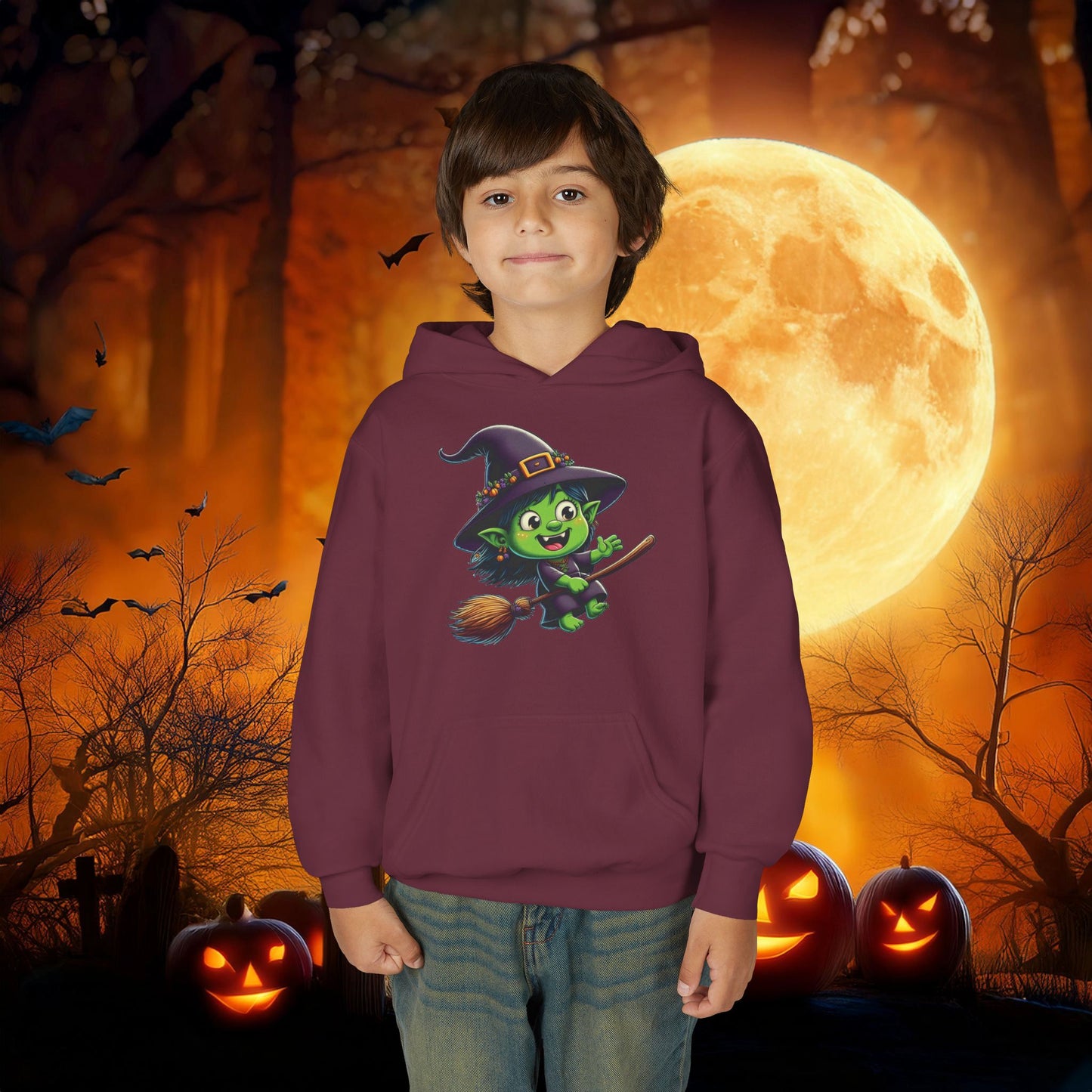 Flying Witch Youth Hoodie