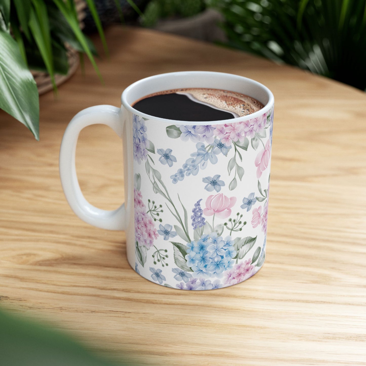 Floral Watercolor Ceramic Mug (11oz/15oz)