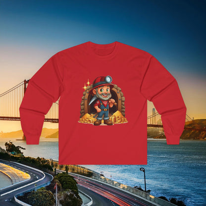 San Francisco Football Cartoon Miner Long Sleeve Tee