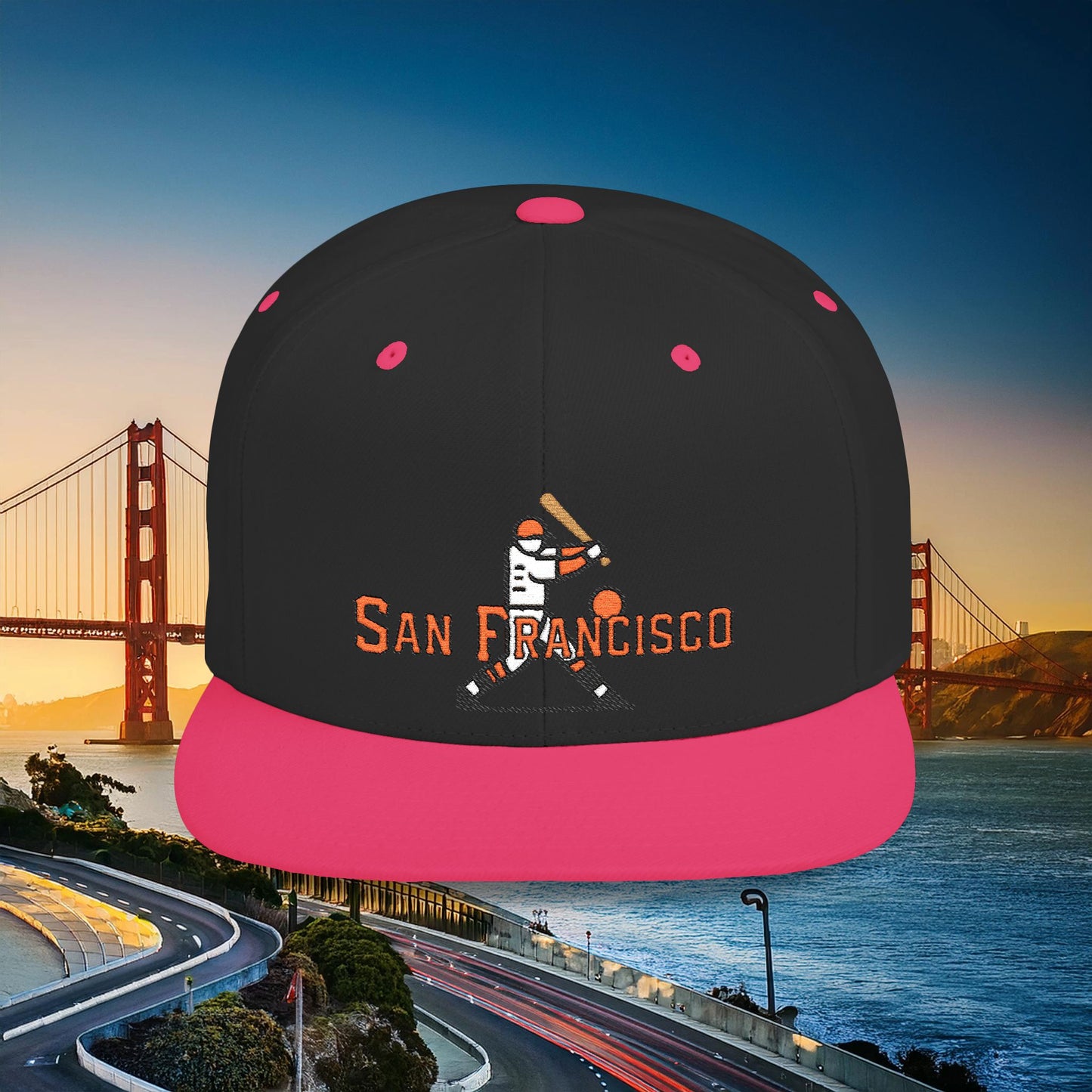 San Francisco Baseball Player Flat Bill Snapback