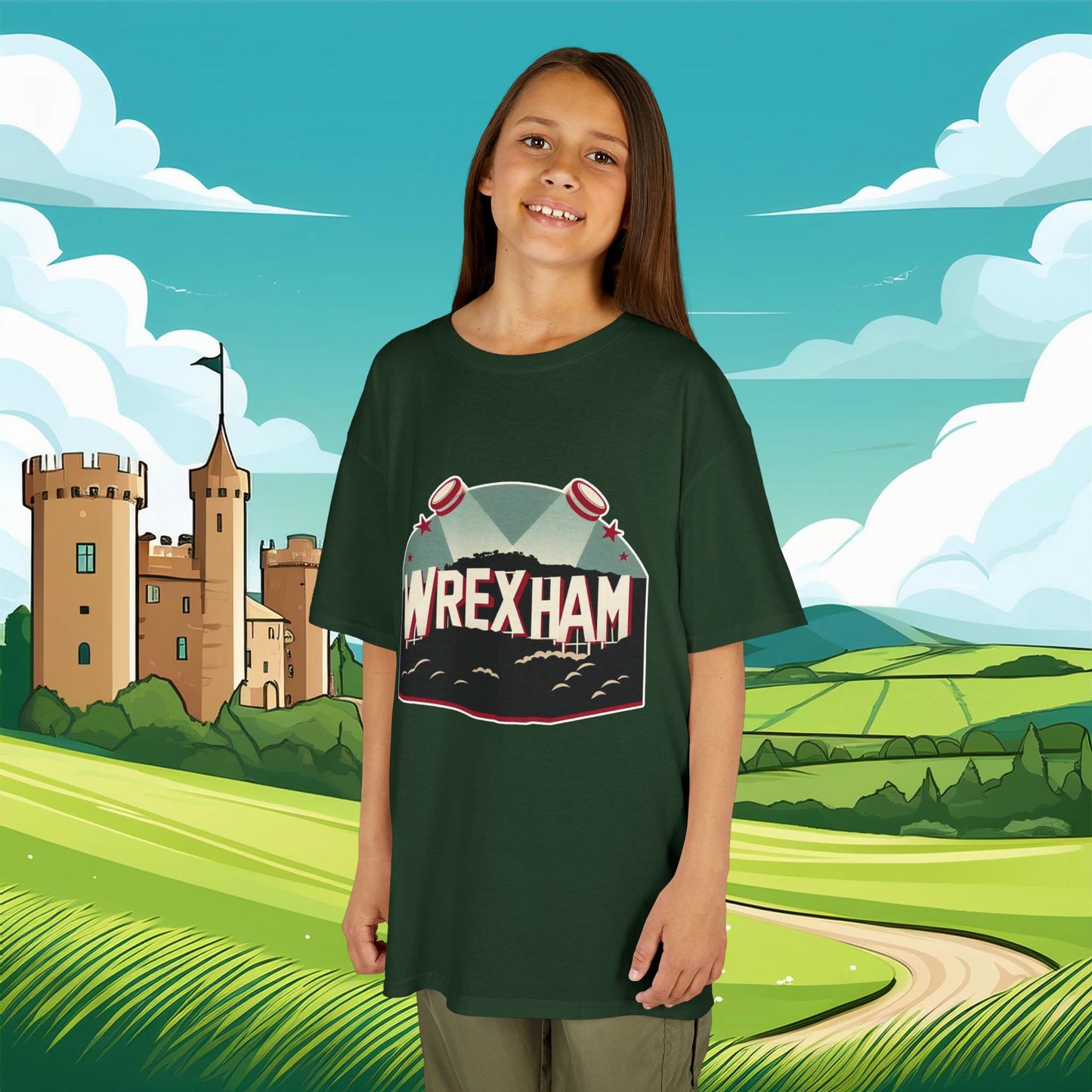 Wrexham Hollywood Sign Kids Tee