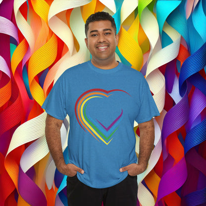 Rainbow Heart Unisex Tee