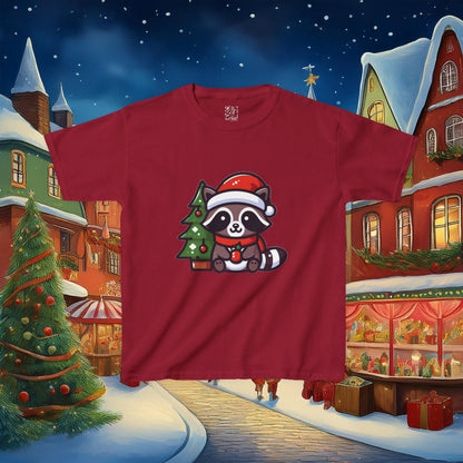 Christmas Raccoon Kids Tee