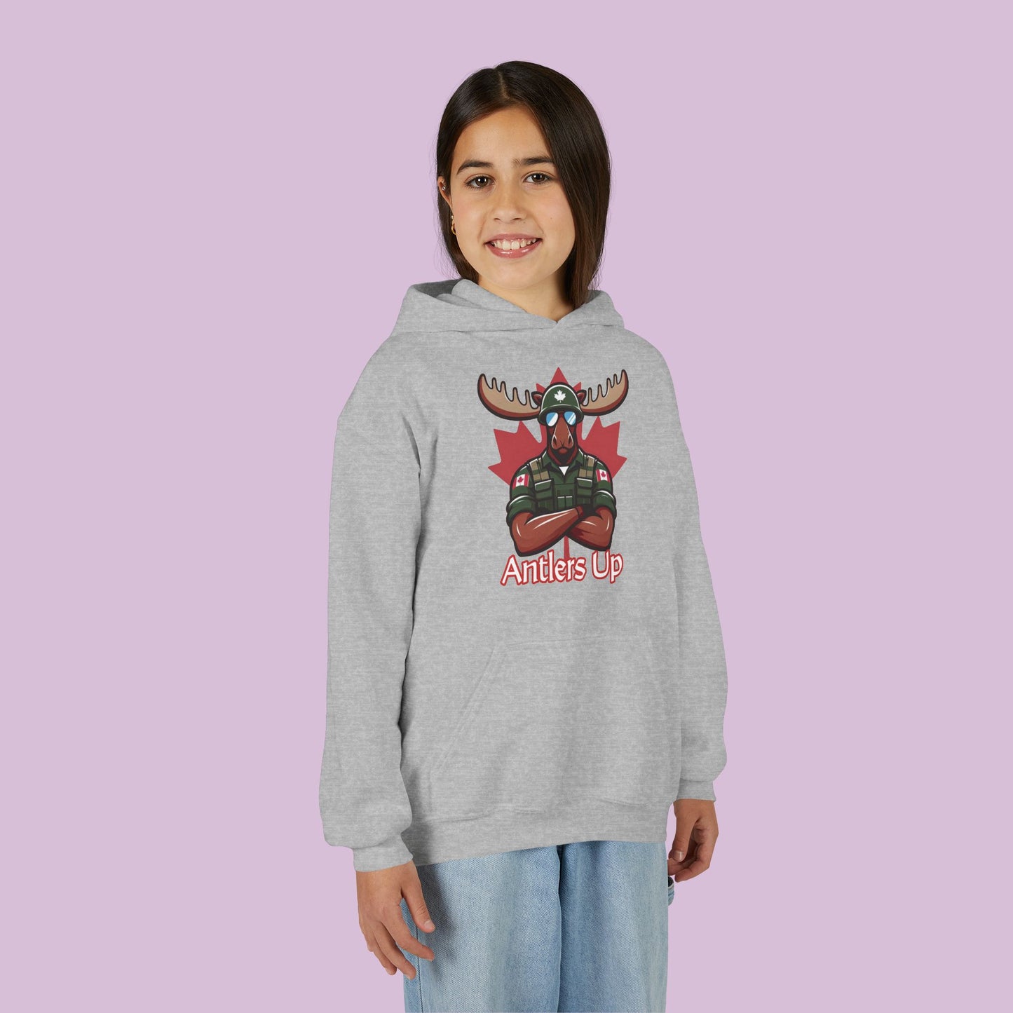 Canadian Moose "Antlers Up" Youth Hoodie