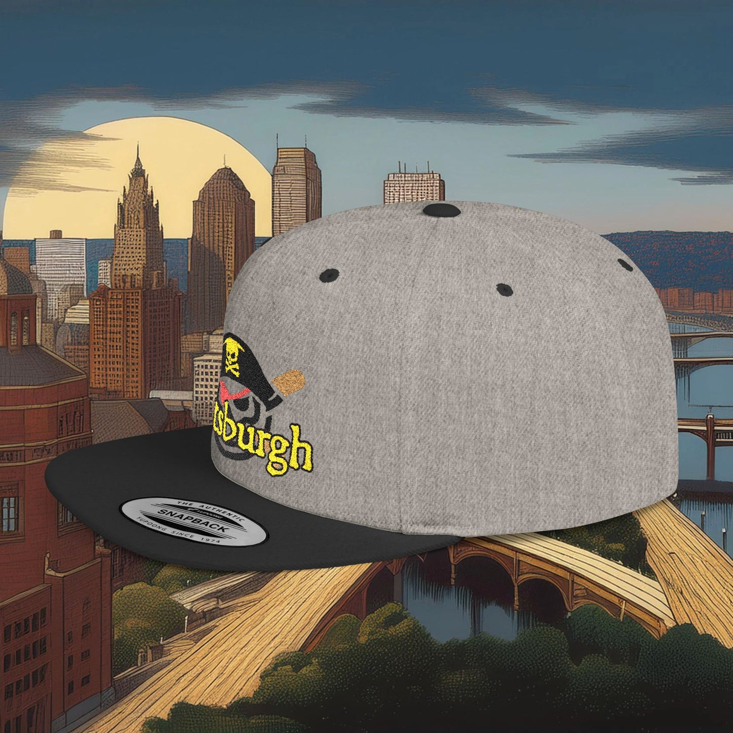 Pittsburgh Baseball Flat Bill Snapback