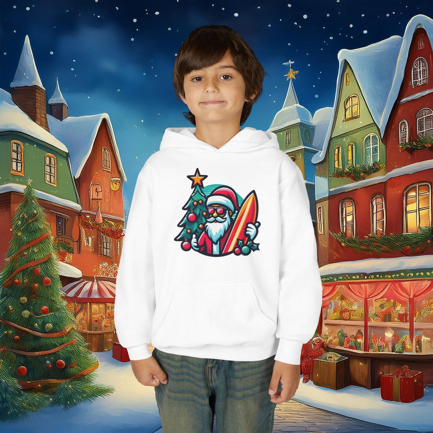 Surf Santa Youth Hoodie