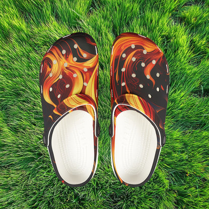 Flames Foam Clogs