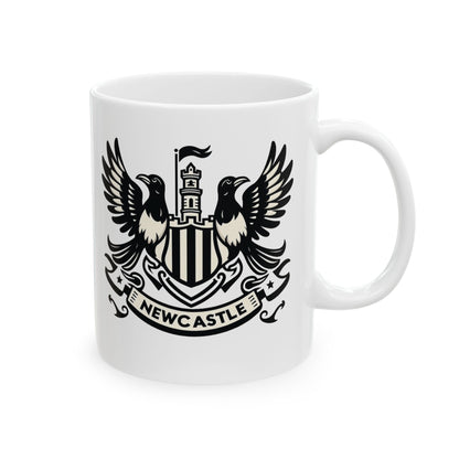 Newcastle United B&W Crest Ceramic Mugs (11oz\15oz)