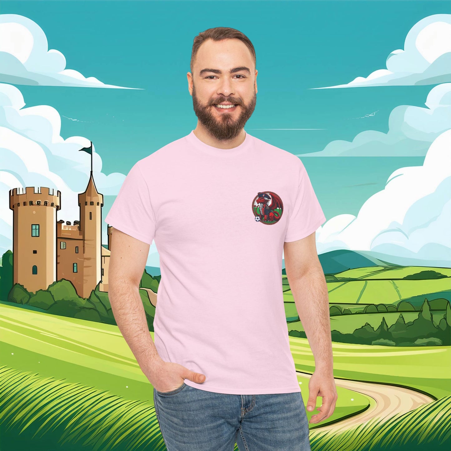 Revolutionary Red Dragons Front & Back Logo Tee