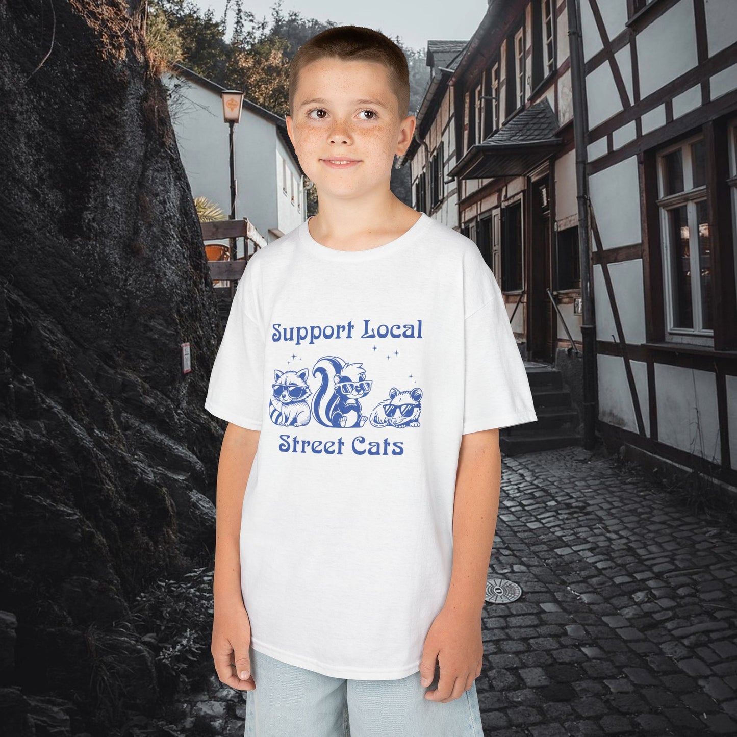 Support Local Street Cats Kids Tee