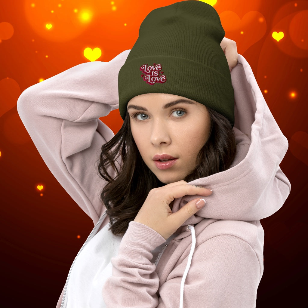 Love is Love Cuffed Beanie