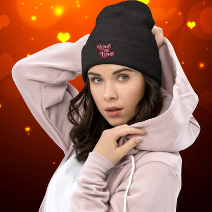 Love is Love Cuffed Beanie
