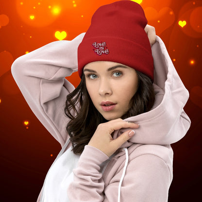 Love is Love Cuffed Beanie