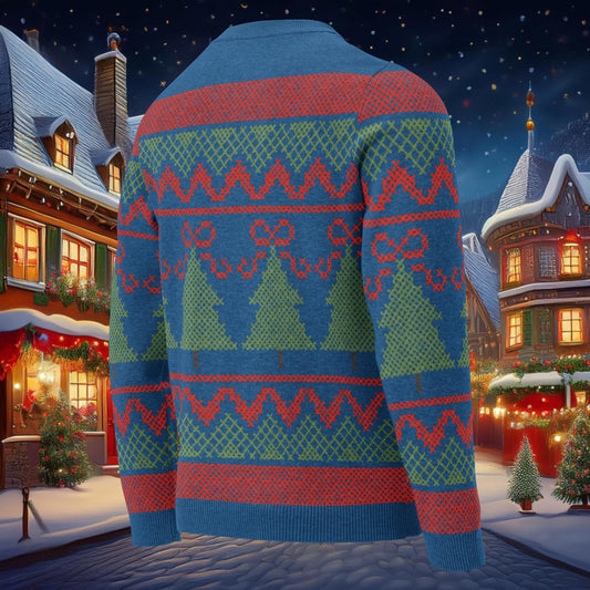 Evergreen Cheer Knitted crew neck sweater