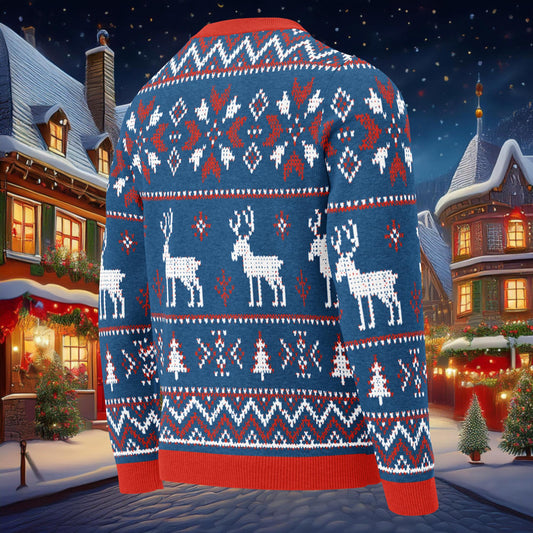 Nordic Reindeer Knitted crew neck sweater