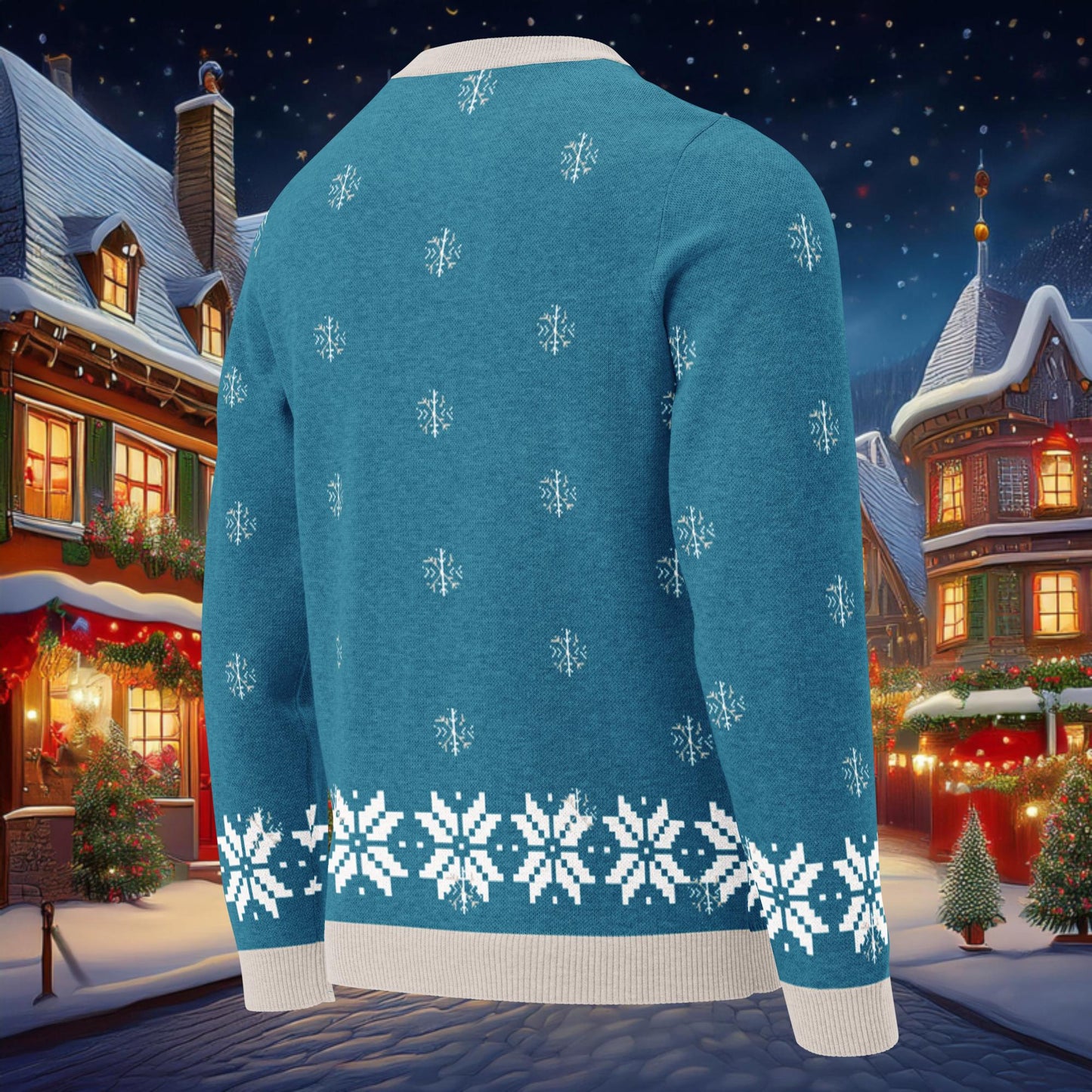 The Drop In "Merry Footy" Knitted crew neck sweater