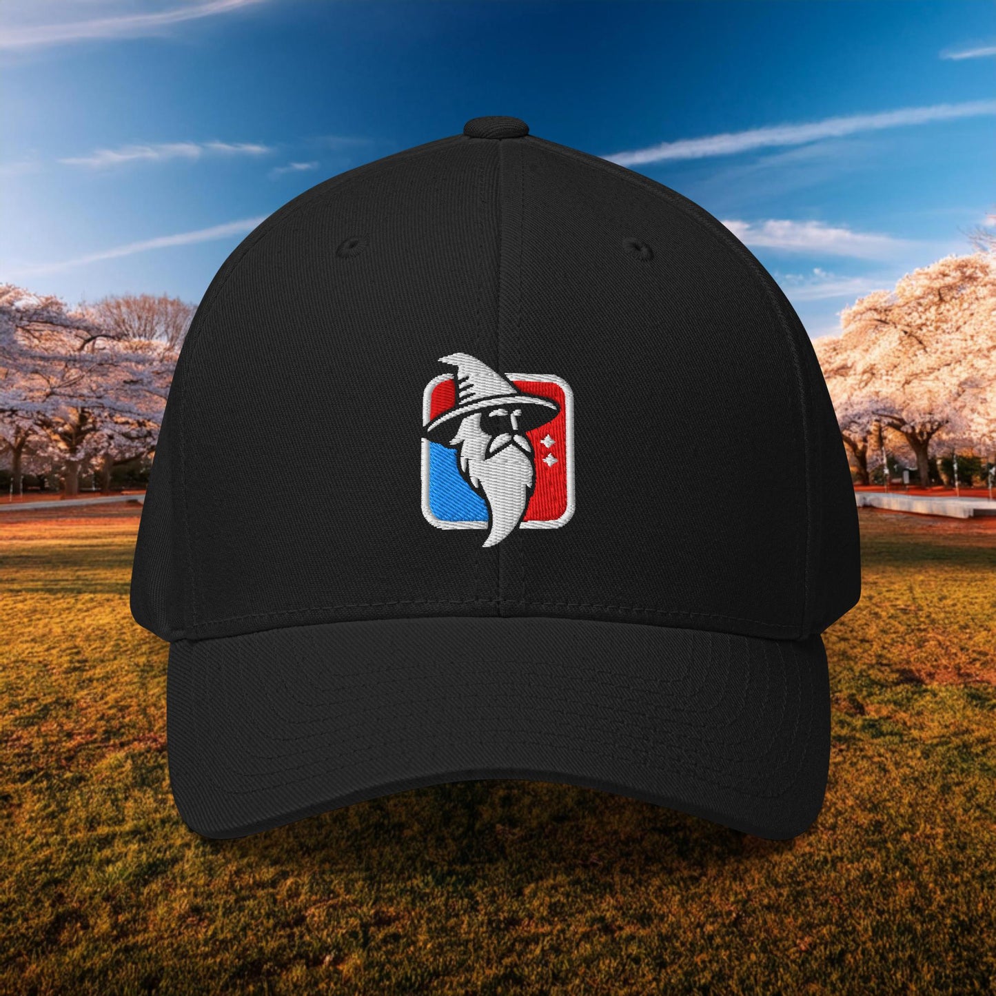 Wizard Basketball Logo Flexfit Cap