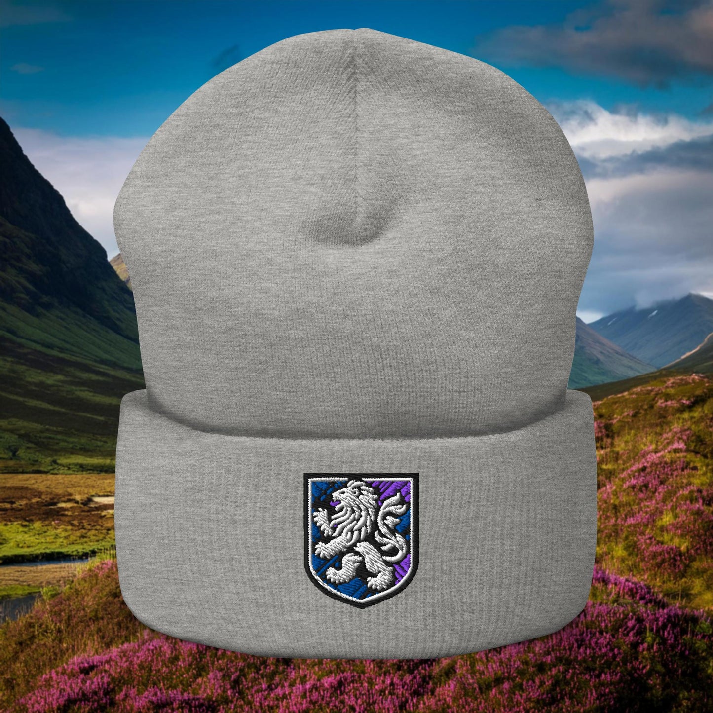 Rampant Lion Crest Cuffed Beanie