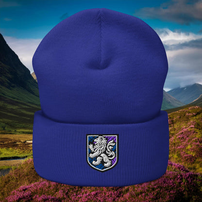Rampant Lion Crest Cuffed Beanie